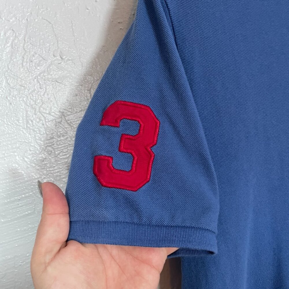 Polo Ralph Lauren Boys XL Blue Red Big Pony #3 Polo Shirt Cotton Preppy - Picture 5 of 10